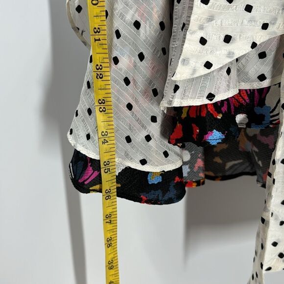 Tanya Taylor Bianka Combo Silk Wrap Dress Size 4 New with Tags - Picture 10 of 14